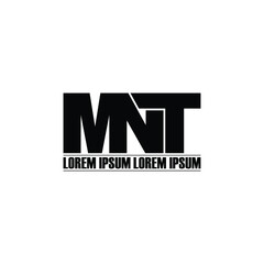 MNT letter monogram logo design vector