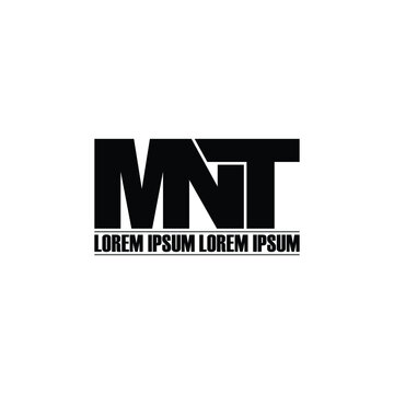 MNT letter monogram logo design vector