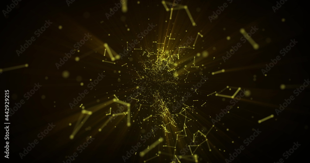 Poster image of detailed plexus structure 4k
