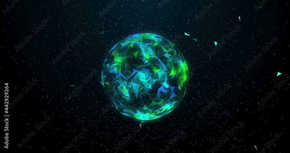 Poster image of detailed plexus structure 4k