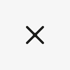 Cross button icon. Cancel, close page button for web and mobile UI design.