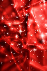 Abstract red fabric background with sparkles, Christmas background