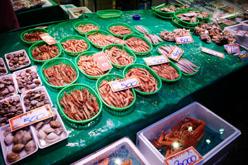 fresh seafood at the market