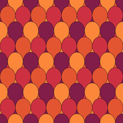 Seamless scales pattern. Japan traditional ornament. Ethnic embroidery. Repeated scallops. Fish scale. Vector tiles. Repeat scallop shapes background. Japanese sashiko uroko motif. Squama wallpaper.