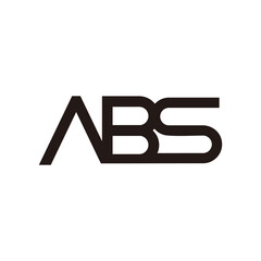abs letter monogram logo design