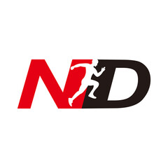 nd run logo icon vector design
