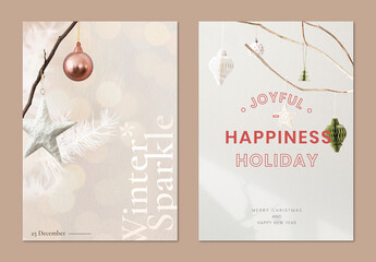 Christmas Holiday Poster Layout Design