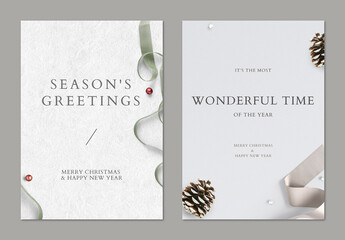Christmas Greeting Card Layout Design