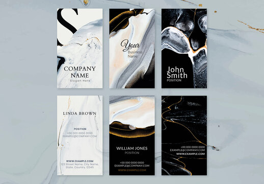 Marble Business Card Layout Collection