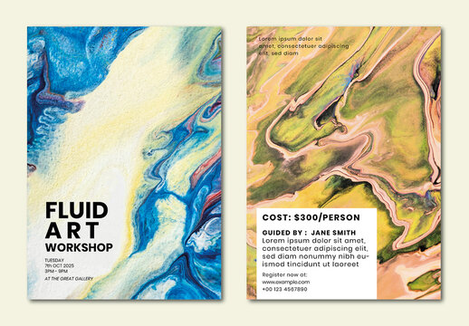 Poster Layout in Fluid Art Style
