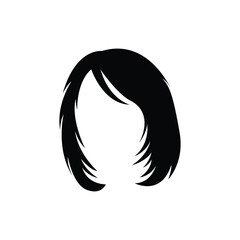 woman hairstyle icon vector