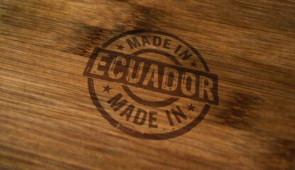 Made in Ecuador stamp and stamping