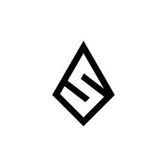 s initial logo design vector template