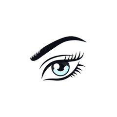 eyelashes logo icon design template vector