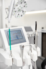Dentist's office: modern equipment and instruments. concept of stamotology