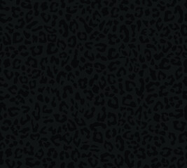 Leopard print, vector pattern, black background for printing clothes, paper, fabric. © Sanvel