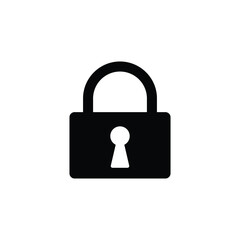 padlock icon design template vector