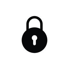 padlock icon design template vector