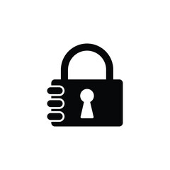 padlock icon design template vector