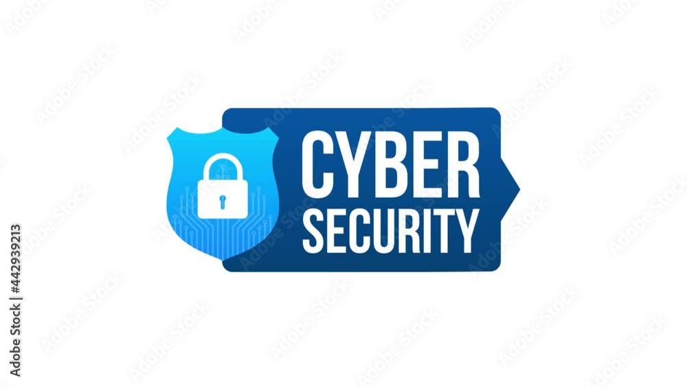 Aufkleber cyber security logo with shield and check mark. security shield concept. internet security. motion g