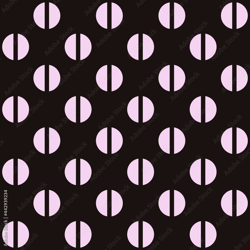 Poster Screw marks pattern. Seamless shape polka dots screws.