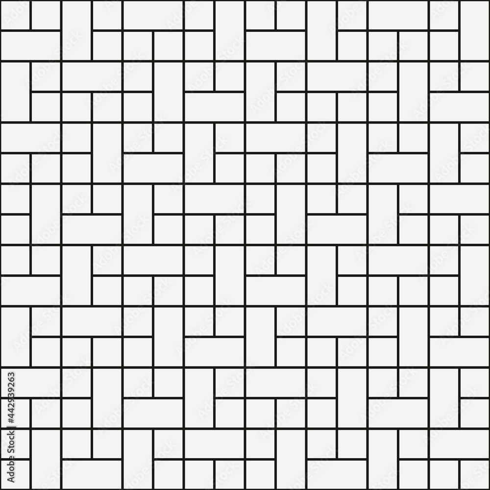 Poster Mosaic and geometric empty cells. Seamless and vector pattern with tiles.