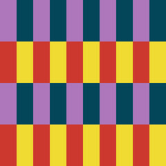 Colorful rectangles. Vector checkered and colorful rectangle shapes.