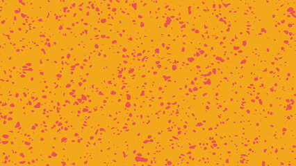 Small red spots on orange background, grunge backdrop.