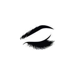 eyelashes logo icon design template vector