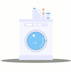 Washing machine isolated Vector design