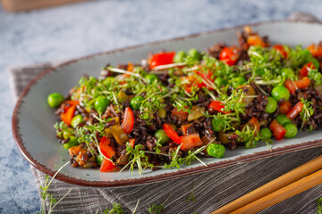 Black rice salad
