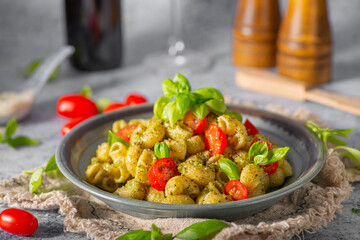 Fresh pasta with pesto