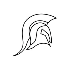 spartan helmet logo icon design template