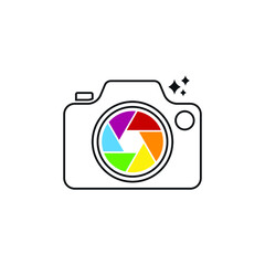 camera photography icon design template vector