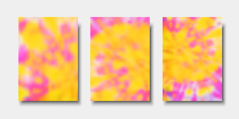 Hand painted psychedelic tie dye blurred background. Vector illustrations for flyers, posters and placards design