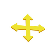 3D arrow icon design template vector