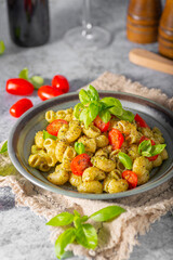 Fresh pasta with pesto