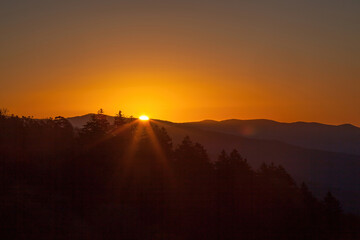 Sunrise in the mountains