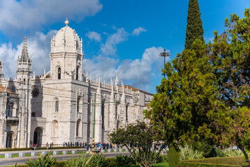 Fototapeta na wymiar historic monastery Mosteiro dos Jeronimos of Lisbon Portugal
