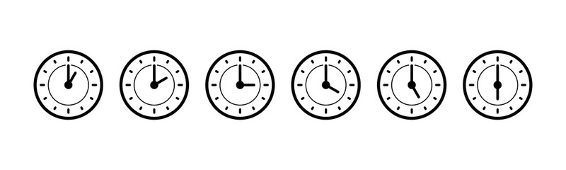 Vector graphic of clock icon collection