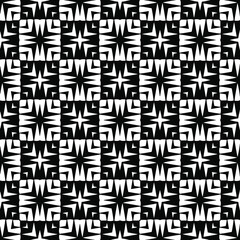 Seamless vector pattern in geometric ornamental style. 