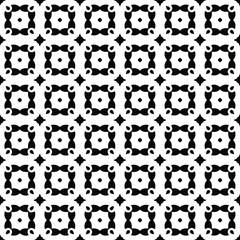 Obraz premium floral seamless pattern background.Geometric ornament for wallpapers and backgrounds. Black and white pattern. 