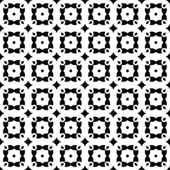 floral seamless pattern background.Geometric ornament for wallpapers and backgrounds. Black and white pattern. 