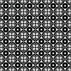 floral seamless pattern background.Geometric ornament for wallpapers and backgrounds. Black and white pattern. 