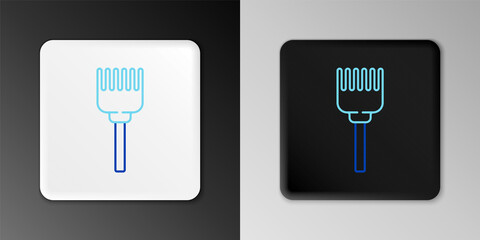 Line Hairbrush icon isolated on grey background. Comb hair sign. Barber symbol. Colorful outline concept. Vector