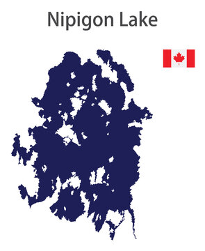 silhouette of a large world lake, the Nipigon