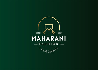 Letter M luxury logo design vintage style, feminine beauty for fashion brand or company. vector illustrations.