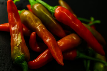 Closeup of red hot chili peppers wallpaper