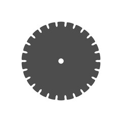 Metal disk for a circular saw on a white background.