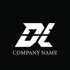  DL  Logo Design Vector Template. DL Letter Logo Design.